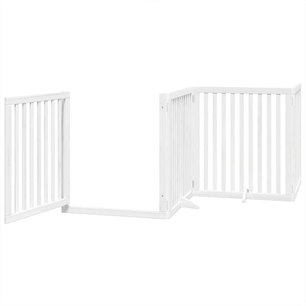 vidaXL Dog Gate Set of 12 White Poplar wood Foldable, multi-panel