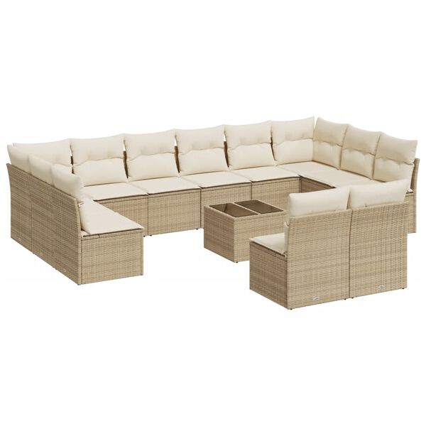vidaXL Garden Sofa Set Beige