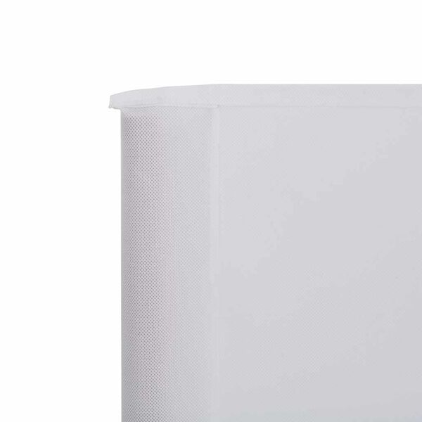 vidaXL Wind Screen Sand White Non-woven fabric, wood Large Foldable