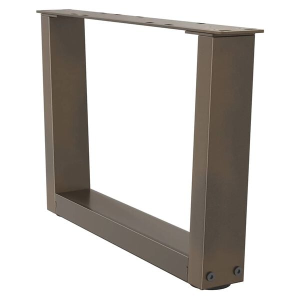 vidaXL Dining Table Leg Natural steel Powder-coated steel Adjustable