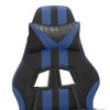 vidaXL Gaming Chair Black and Blue Faux Leather