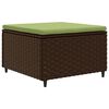 vidaXL Patio Lounge Set Brown PE rattan, powder-coated steel, polyester