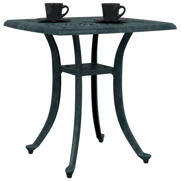 vidaXL Garden Table Green Cast Aluminum Medium Durable Garden Table