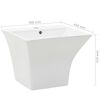 vidaXL Wall-mounted Basin Ceramic White 19.69x17.72x16.14"