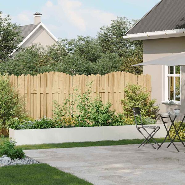 vidaXL Planter White Cold-rolled steel Large Durable Planter