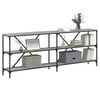 vidaXL Console Table Grey sonoma Engineered wood, Iron