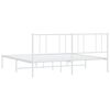 vidaXL Bed Frame White Powder-Coated Steel Double Bed Frame