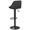 vidaXL Bar Stool Set of 2 Black Velvet Adjustable Swivel Bar Stool