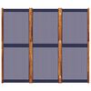 vidaXL 3-Panel Room Divider Dark Blue 82.7"x70.9"