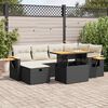vidaXL Garden Sofa Set Black, White