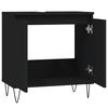 vidaXL Bathroom Cabinet Black Engineered wood Medium Bathroom Cabinet