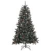vidaXL Christmas Tree Green and White PVC and Steel 59.1 in