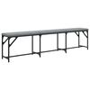 vidaXL Dining Bench Light Grey Steel Large Durable Dining Bench