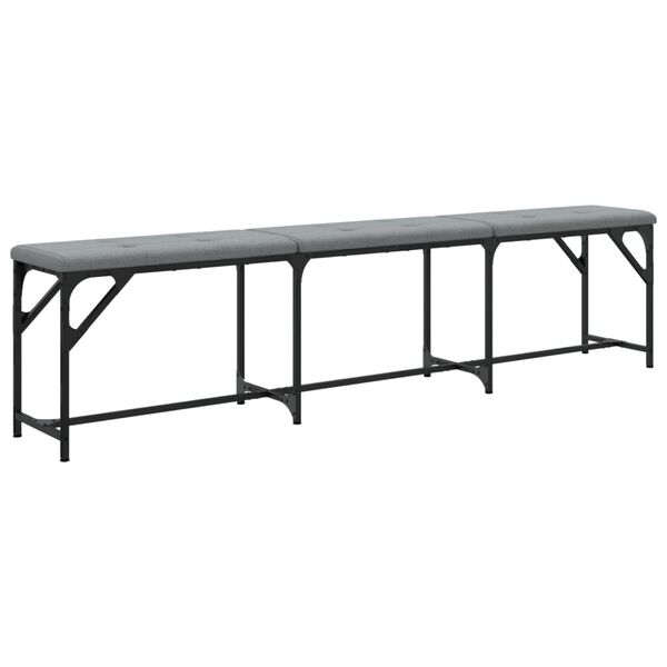 vidaXL Dining Bench Light Grey Steel Large Durable Dining Bench