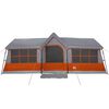 vidaXL Family Tent Grey and Orange 244.88 x 116.14 x 93.70 in