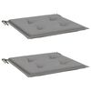 vidaXL Chair Cushion Set of 2 Grey Oxford fabric (100% polyester)