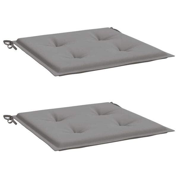 vidaXL Chair Cushion Set of 2 Grey Oxford fabric (100% polyester)