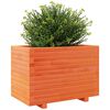 vidaXL Garden Planter Wax Brown Solid Pine Wood Medium Decorative Inlays
