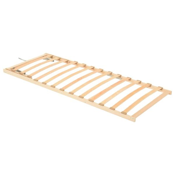 vidaXL Slatted Bed Base Natural Solid beechwood, birch plywood