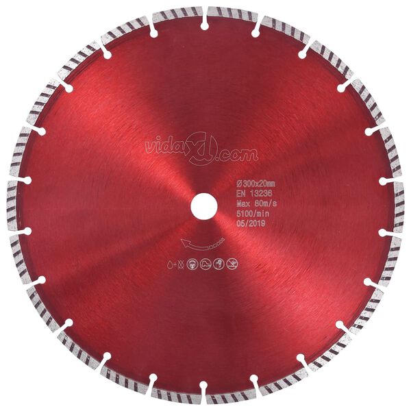 vidaXL Diamond Cutting Disc with Turbo Steel 11.81 "
