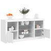 vidaXL Sideboard White Engineered wood, glass Medium Sideboard