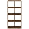 vidaXL Room Divider Bookcase Smoked Oak Engineered Wood Medium