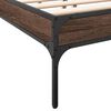 vidaXL Bed Frame Brown oak Engineered wood, Metal 47.2 x 78.7 in Durable