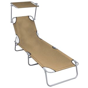 vidaXL Sunlounger Taupe