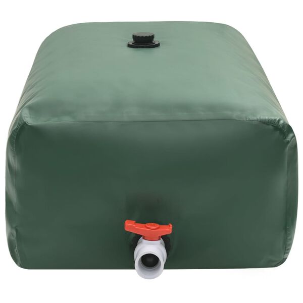 vidaXL Water Tank Green PVC Large Foldable Water Tank Rectangular