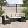 vidaXL Garden Sofa Set Black, Cream white