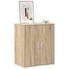vidaXL Shoe Cabinet Sonoma oak Engineered wood Compact