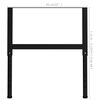 vidaXL Metal Frame Set of 2 Black Powder-coated metal Adjustable