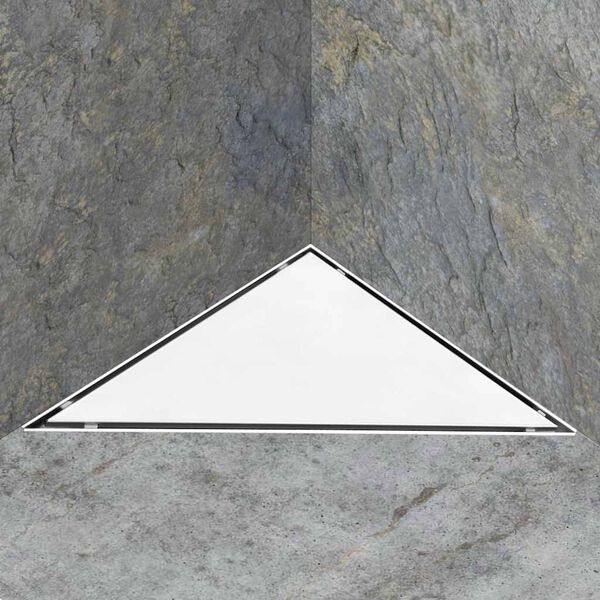 vidaXL Shower Drain with 2-in-1 Cover 9.8x9.8" Stainless Steel