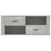 vidaXL TV Cabinet Concrete gray Engineered wood Medium TV Cabinet