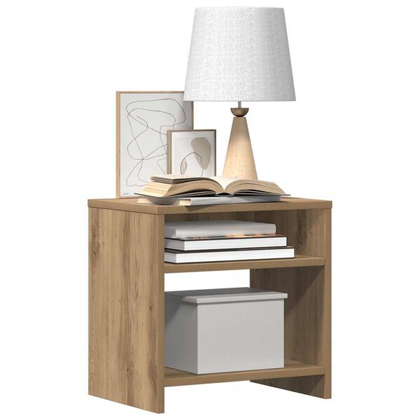 vidaXL Bedside Cabinet Artisan oak Engineered wood Small Bedside Cabinet
