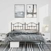 vidaXL Bed Frame Black Powder-Coated Steel King Size Bed Frame