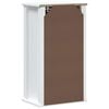 vidaXL Bathroom Wall Cabinet White Solid pine wood, engineered wood, metal