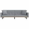 vidaXL Sofa Bed Light Gray 100% polyester, plywood, foam