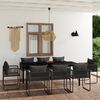 vidaXL Garden Dining Set Black