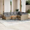 vidaXL Garden Sofa Set Beige, Light Grey