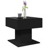 vidaXL Coffee Table Black Engineered wood, Glass 19.7 in