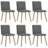 vidaXL Dining Chair Set of 6 Dark grey