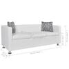 vidaXL Sofa White Faux leather: 94% PVC, 4% cotton, 2% polyester