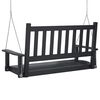 vidaXL Garden Swing Bench Black Solid fir wood, galvanized iron Standard
