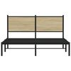 vidaXL Bed Frame Sonoma Oak Steel, Engineered Wood Double Bed Frame