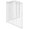 vidaXL Dog Gate Set of 2 White Poplar Wood 63 in Foldable Dog Gate