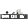 vidaXL Wall Shelf High gloss grey Engineered wood