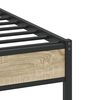 vidaXL Bed Frame Sonoma oak Engineered wood and steel Small Single