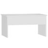 vidaXL Coffee Table White Engineered wood Medium Height-Adjustable