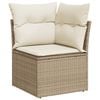 vidaXL Garden Sofa Set Beige PE Rattan Large UV-Resistant Materials